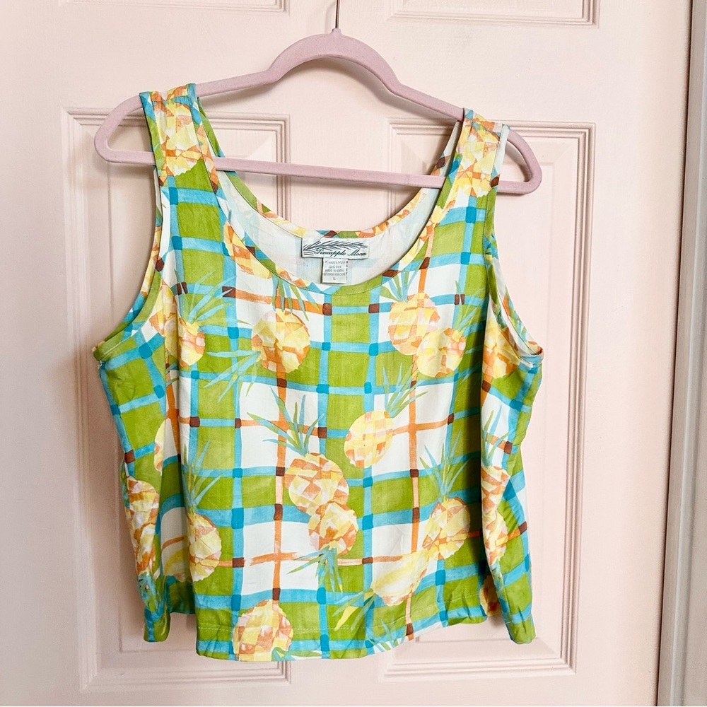 Silk pineapple moon tank